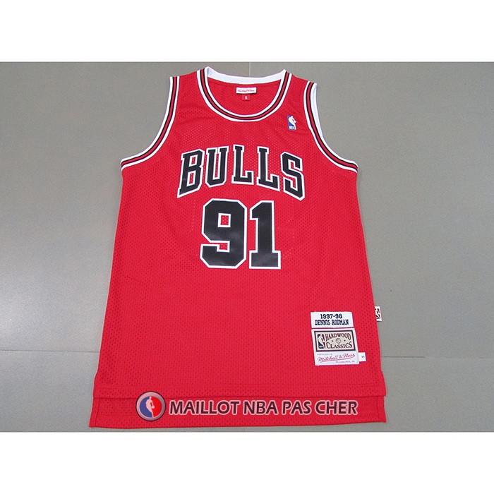 Maillot Chicago Bulls Dennis Rodman Mitchell & Ness 1997-98 Rouge